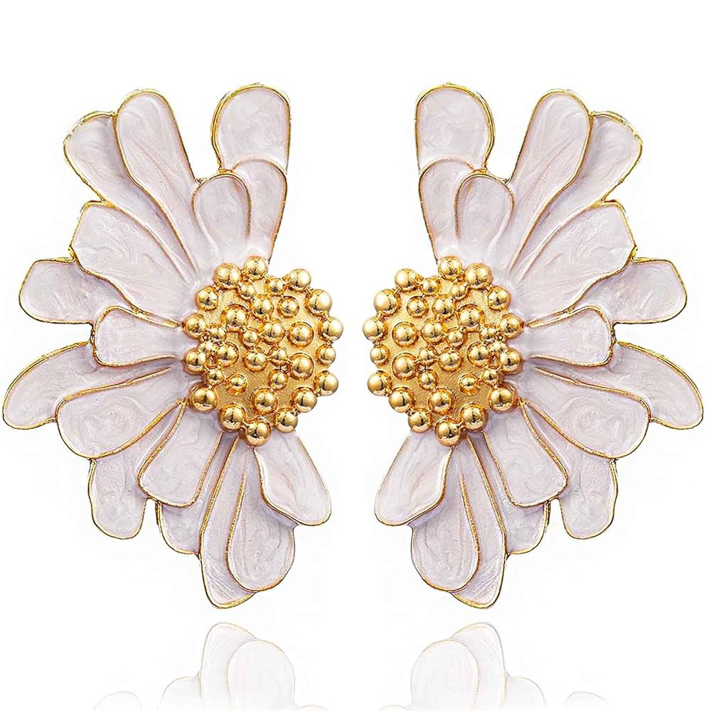 Vintage Flower Stud Earrings Exaggerated Oversized Daisy Flower Earrings Statement Jewelry for Wo... | Amazon (US)