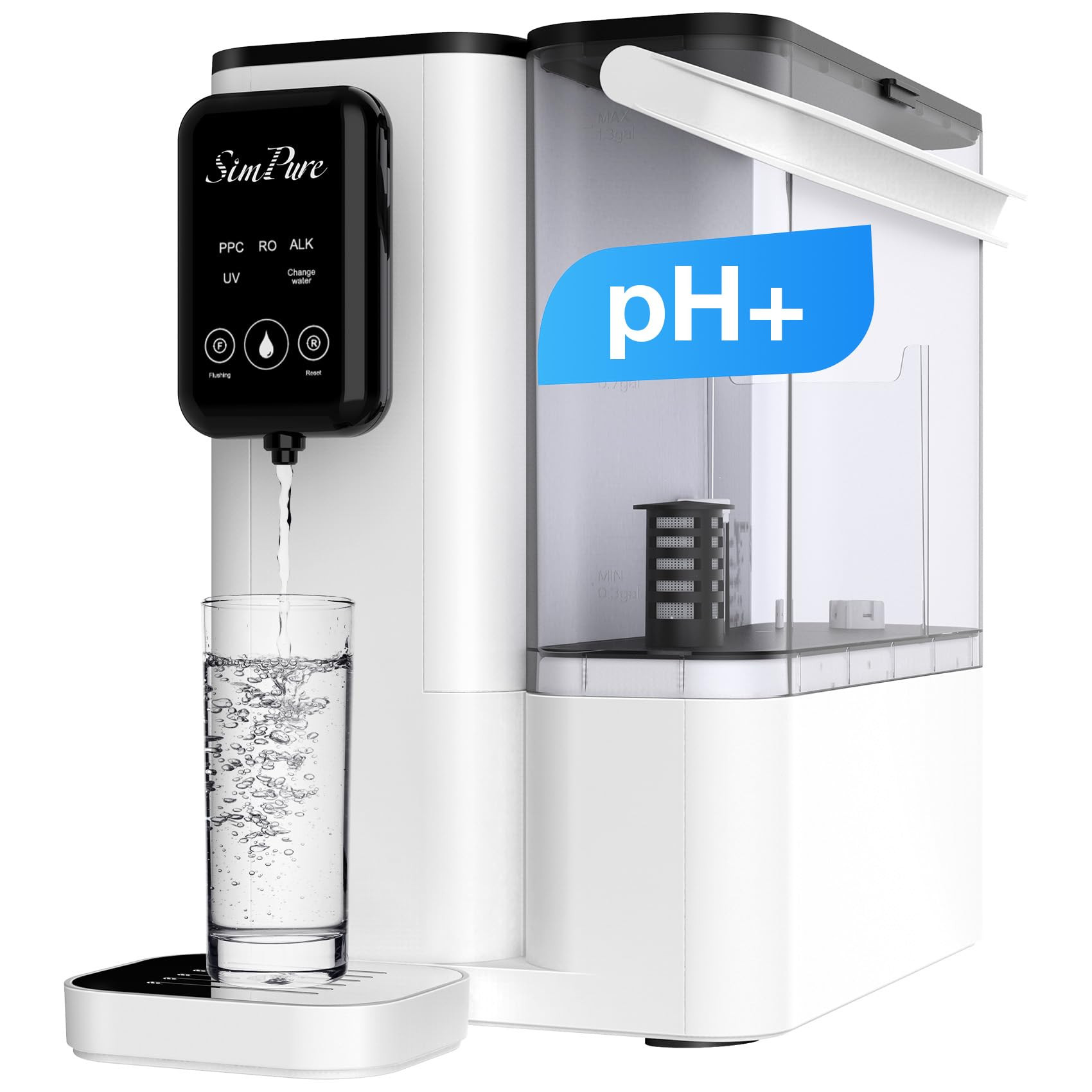SimPure Y9A Countertop Reverse Osmosis Water Filter, Alkaline Remineralization 300 GPD 6 Stage Pu... | Amazon (US)