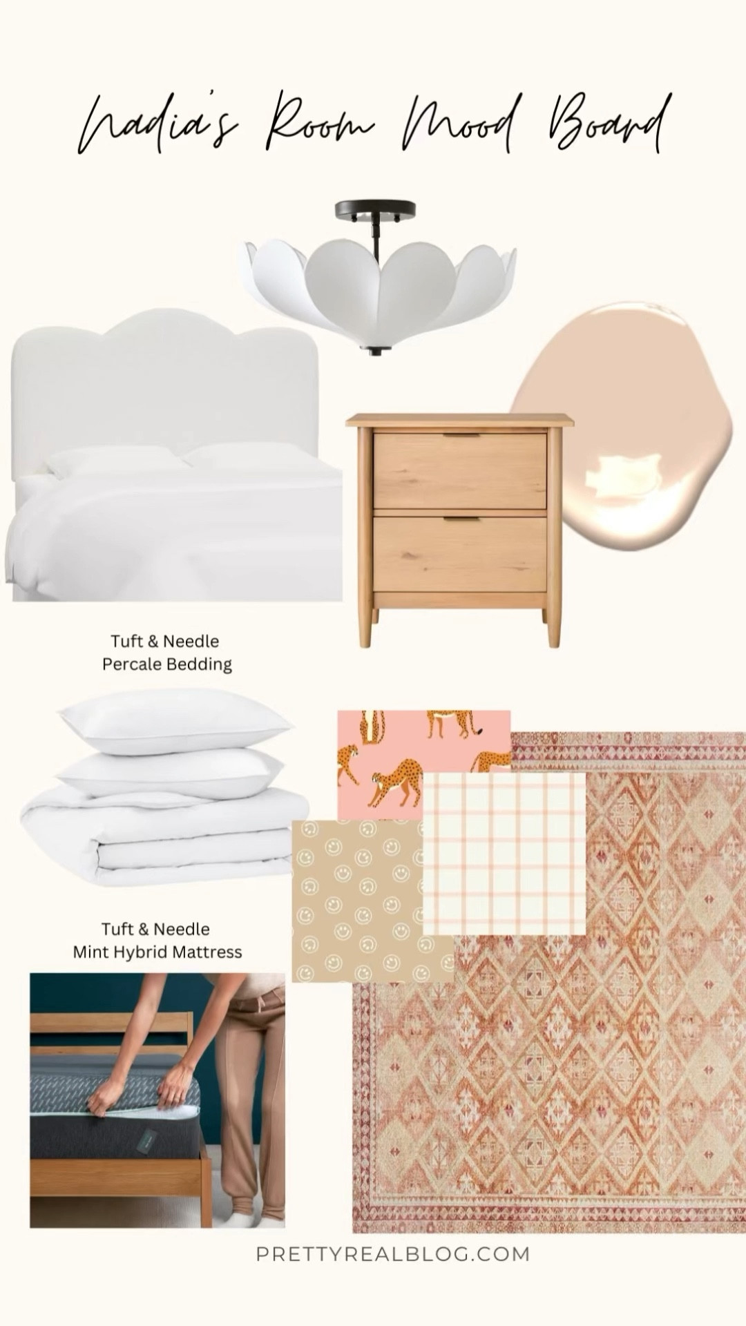 We’ve had our @tuftandneedle mattress for nearly 2 years, and it changed our sleep in the best way. So, we were pumped to start Nadia’s room design with a good mattress that is comfortable, has great support, and sleeps cool. #ad The new @tuftandneedle Mint Hybrid mattress combines comfy foam and bouncy springs for the ultimate sleep solution. It also has a removable and washable top cover (WHAT?!) She already loves it and is sleeping so well. She’s heading to middle school in the fall, and it gives me peace of mind knowing she’ll be getting a good night’s rest during the transition! Follow along as I update the rest of her room! #tuftandneedle 