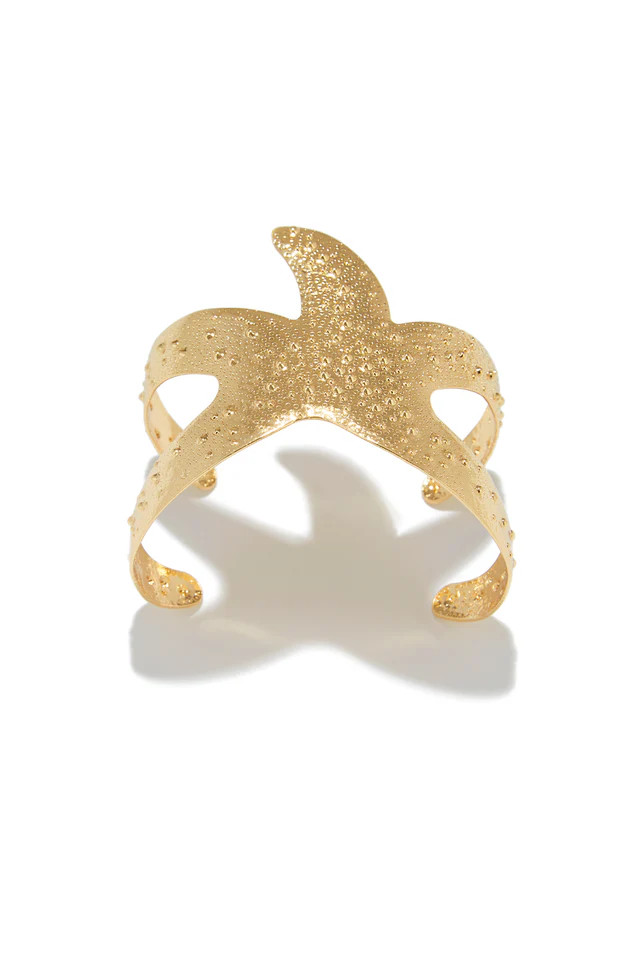 Miss Lola | Oceanic Opulence Gold Starfish Bangle | MISS LOLA