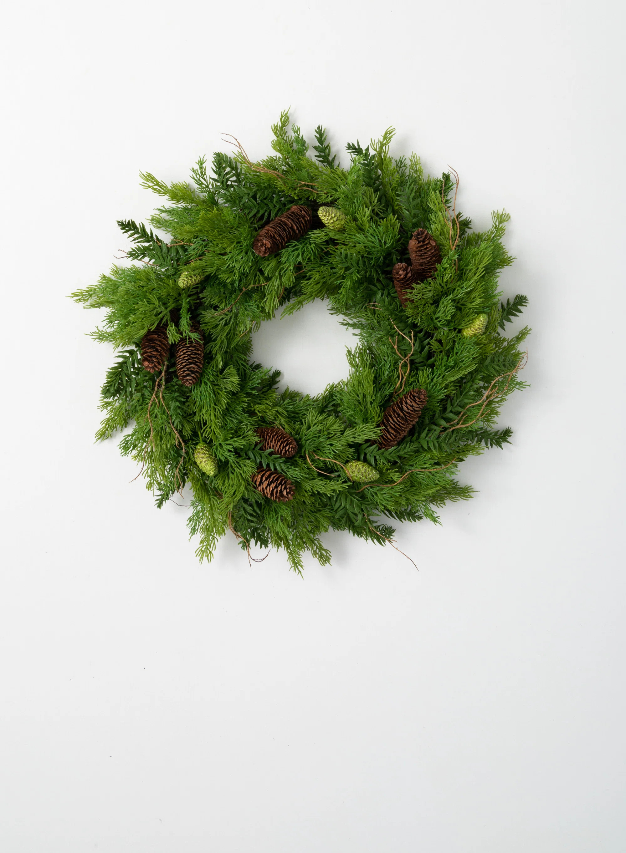 The Holiday Aisle® 22" Artificial Edema Cedar and Hemlock Wreath & Reviews | Wayfair | Wayfair North America