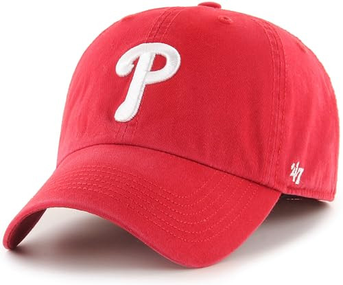 47 MLB Team Color Primary Logo Franchise Fitted Baseball Hat Cap, Unisex Adult - Philadephia Phillies - Red (Large) | Amazon (US)
