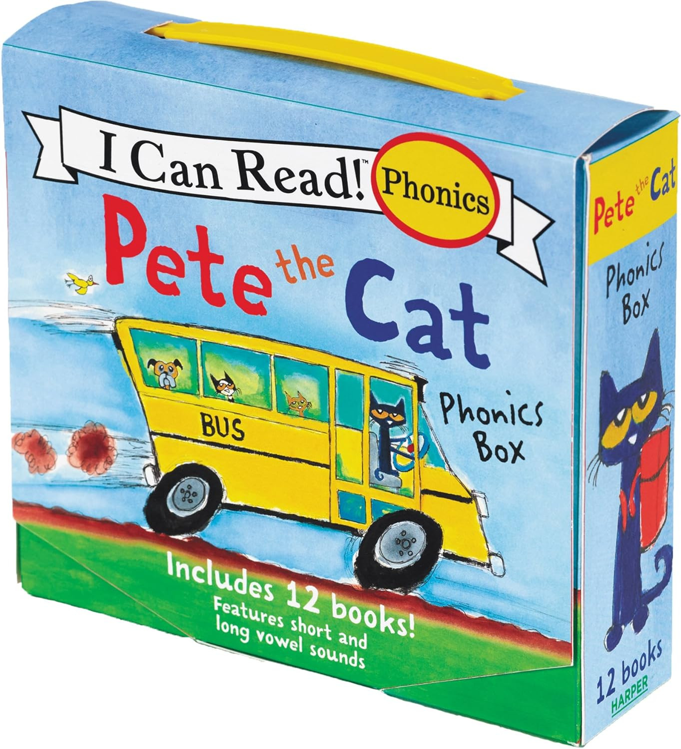 Pete the Cat 12-Book Phonics Fun!: A Box of 12 Mini-Books Featuring Short and Long Vowel Sounds ... | Amazon (US)