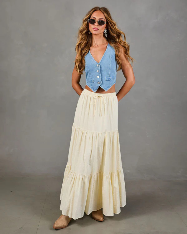 Bonfire Belle Tiered Maxi Skirt | VICI