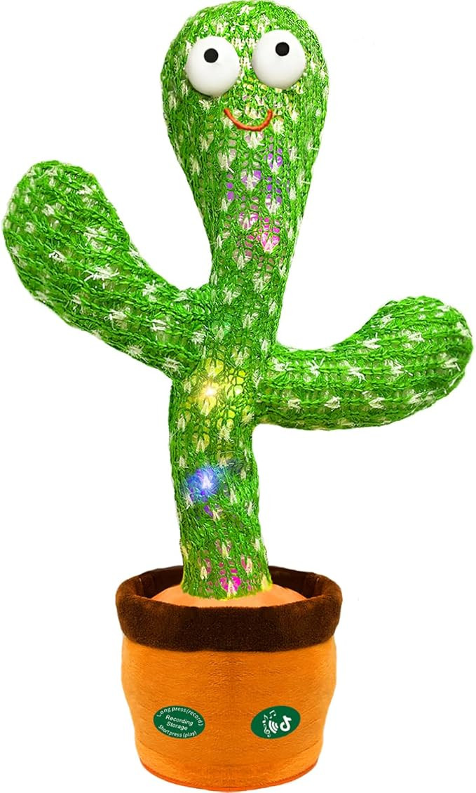 Dancing Mimicking Talking Cactus Toy,Funny Gift for Toddler 1 2 3 Year Old Boy Girl,Singing Recor... | Amazon (US)