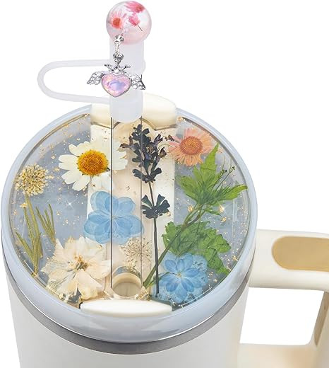 Used for Stanley Cup Lid Accessories Charms, Dried Flower Lid Charms for Stanley Cups H2.0 Access... | Amazon (US)