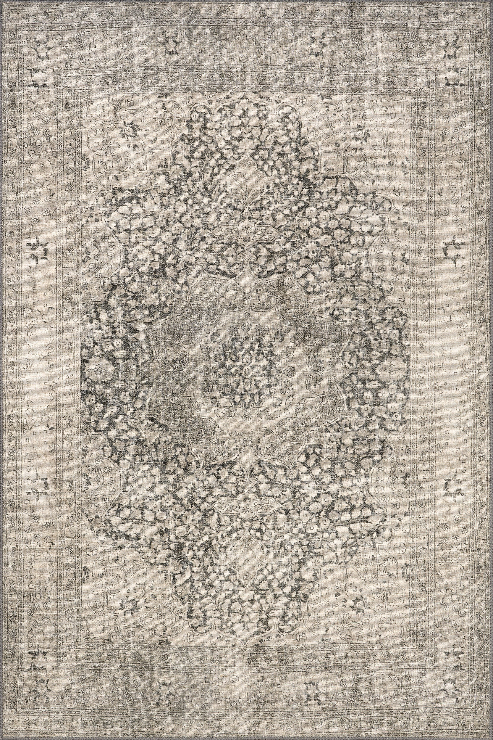 Grey Colts Neck Antiqued Jute-Blend 4' x 6' rug | Rugs USA
