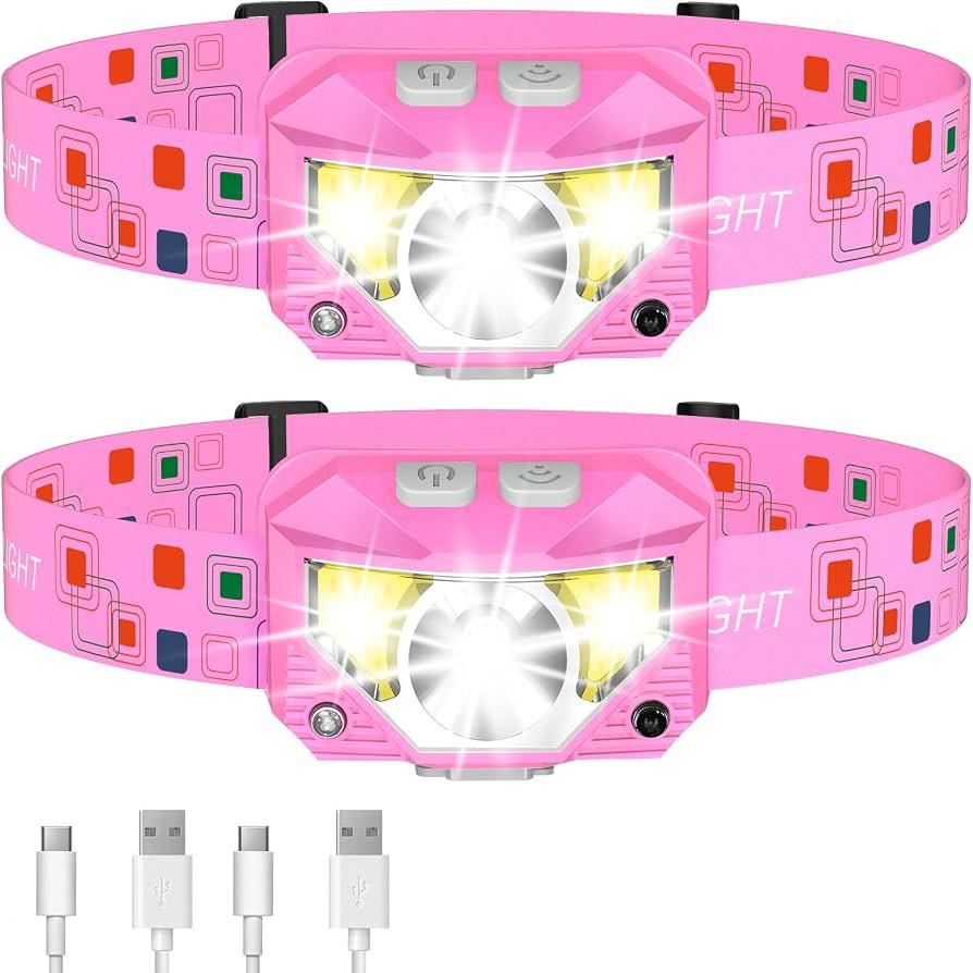 LHKNL Headlamp Flashlight, High Lumen Bright LED Rechargeable Headlight with White Red Light, 2-P... | Amazon (US)