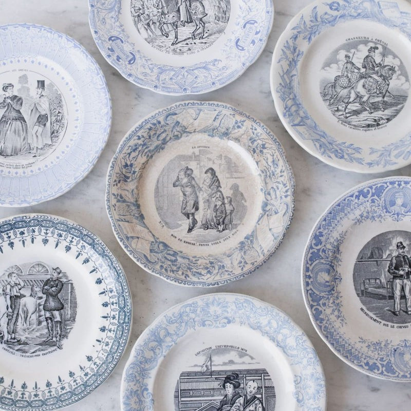 Vintage Transferware Plates set of 4 | Elsie Green US