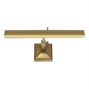 WAC Lighting Hemmingway 14" LED Adjustable Aluminum Picture Light in Brass | Cymax