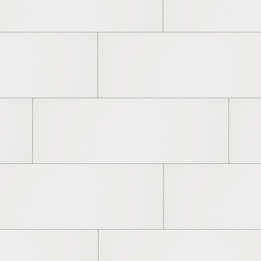 Jeffrey Court Fresh White 4 in. x 12 in. Glossy Ceramic Wall Tile (10.33 sq. ft. / case)-96014 - ... | The Home Depot