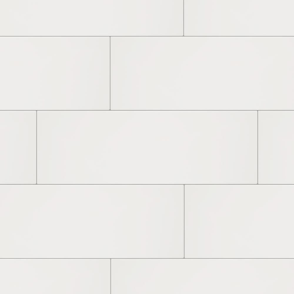 Jeffrey Court Fresh White 4 in. x 12 in. Glossy Ceramic Wall Tile (10.33 sq. ft. / case)-96014 - ... | The Home Depot