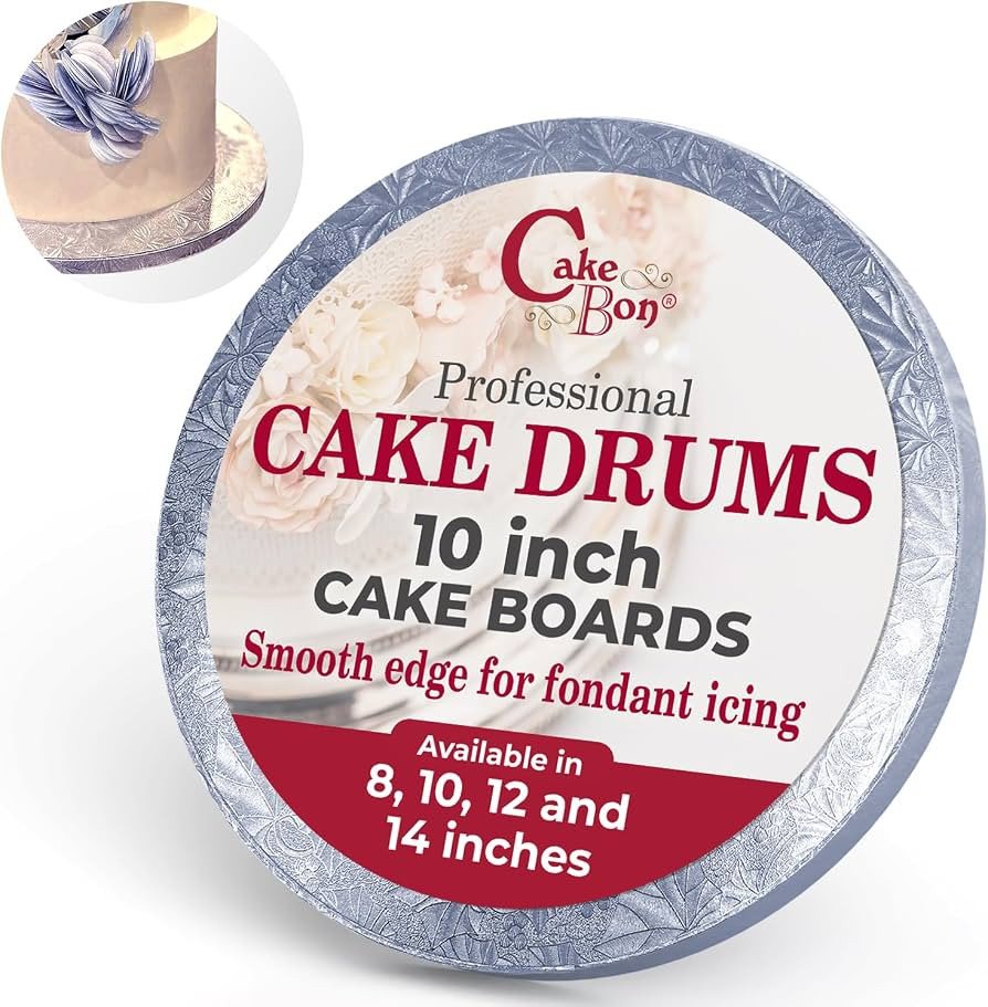 Cakebon Cake Boards - Sturdy 1/2 Inch Thick Drums - 10 Inch (25 cm) Professional Smooth Straight ... | Amazon (CA)