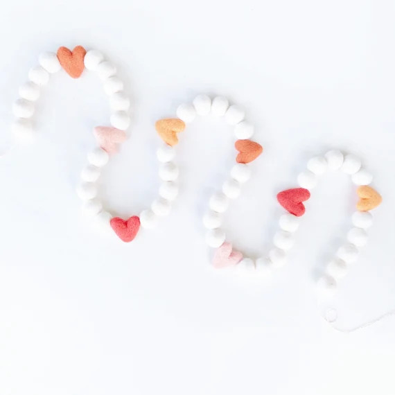 Valentines Day Heart Garland | Etsy | Etsy (US)