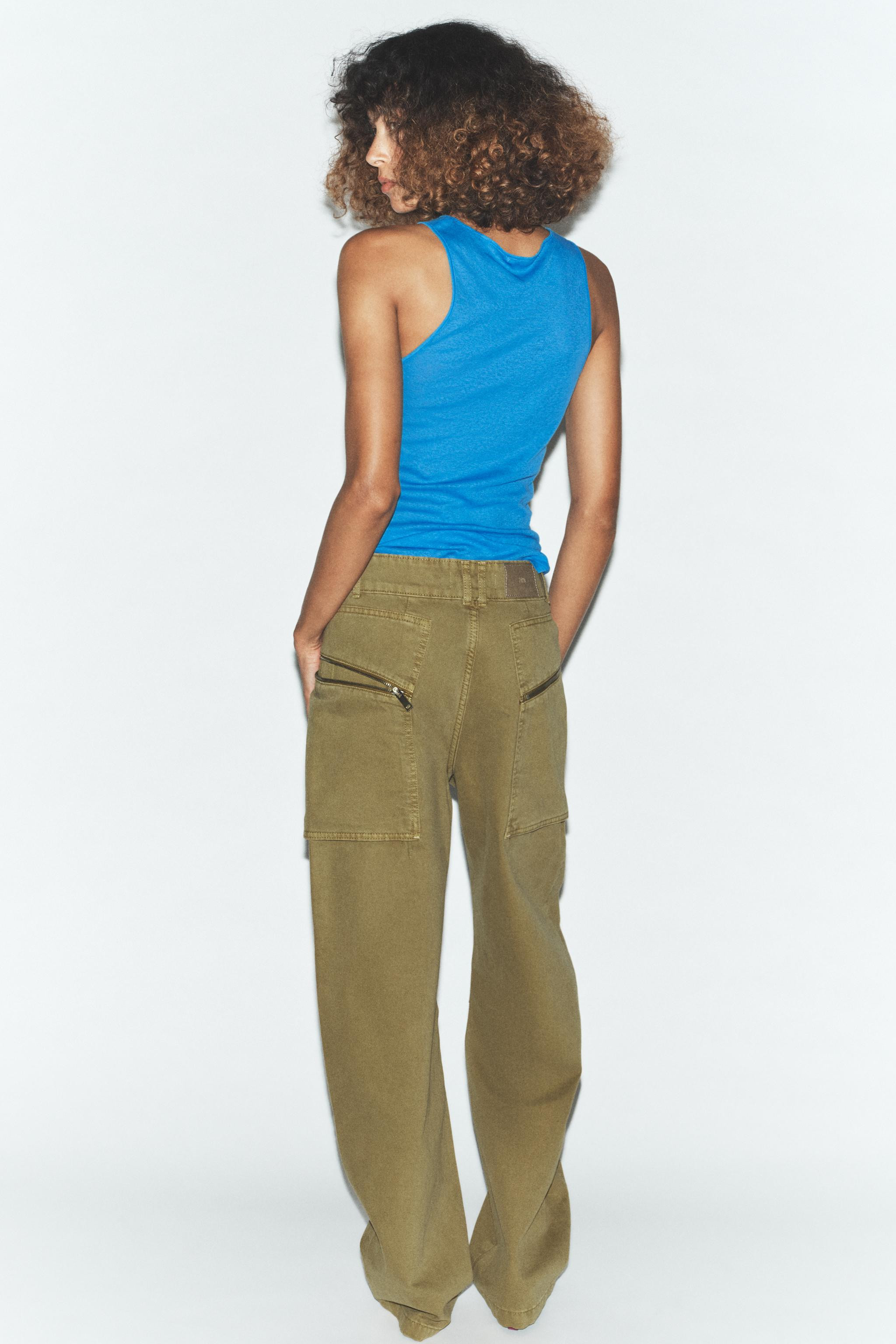 Z1975 MID-RISE CARGO JEANS WITH ZIPPERS | Zara US