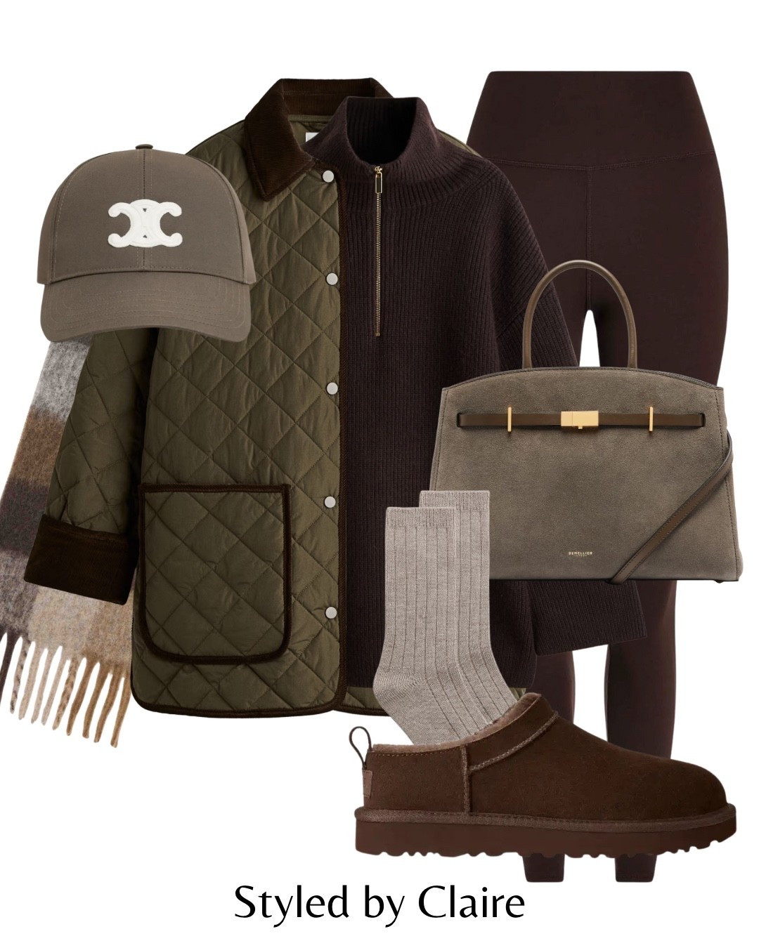 KHAKI & BROWN🤎
Use code LTKCLAIREBCNSTYLE10 for discount sitewide at Lovall
Tags: quilted jacket H&M zip up jumper sweater knit leggings fleece brushed lined Ugg micro dusted cocoa ribbed socks Zara demellier suede hudson bag scarf checked cap fashion autumn winter inspo outfit ideas city break capsule wardrobe realistic everyday busy mum school run 

#LTKstyletip #LTKshoes #LTKwinter