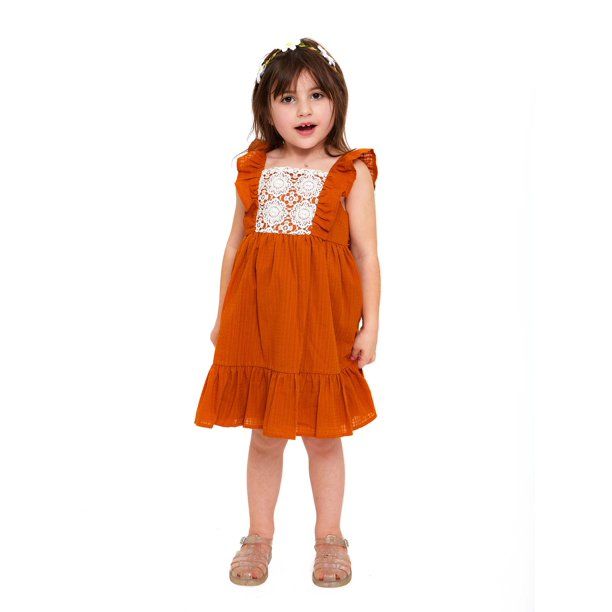 Wonder Nation Baby and Toddler Girls Sleeveless Smocked Dress, Sizes 12M-5T | Walmart (US)