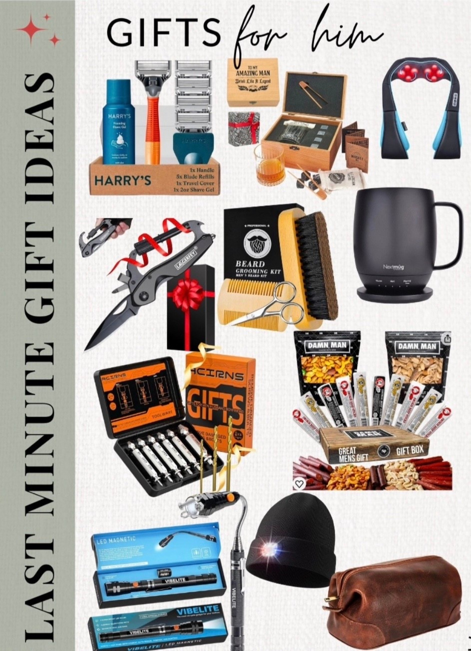 Last-Minute Gift Ideas for Him 🎁
Still need a gift? I’ve rounded up easy, practical picks that make great presents for husbands, dads, brothers, and guys who are hard to shop for.

From grooming and gadgets to food gifts and everyday essentials, these are items he’ll actually use — and they’re perfect when you’re short on time but still want something thoughtful.

gifts for him, last minute gifts for him, gifts for men, husband gift ideas, dad gift ideas, men’s gift guide, practical gifts for men, holiday gifts for men, Christmas gifts for him
#giftsforhim
#mensgiftguide
#lastminutegifts
#giftsformen
#holidaygifts
#christmasgifts
#giftideas
#ltkfinds
#ltkgiftguide
#ltkholiday

#LTKMens #LTKFindsUnder50 #LTKSaleAlert