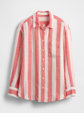 100% Linen Oversized Shirt | Gap | Gap (US)