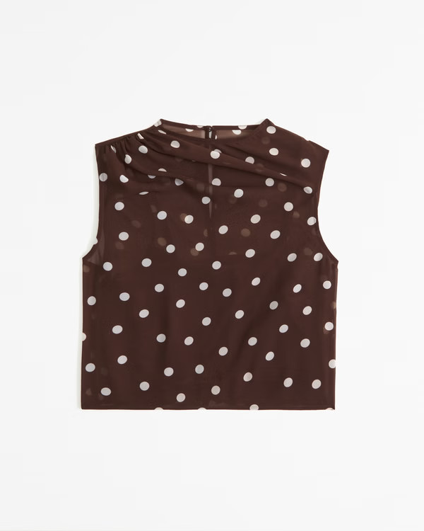 Women's Sheer High-Neck Set Top | Women's Tops | Abercrombie.com | Abercrombie & Fitch (US)