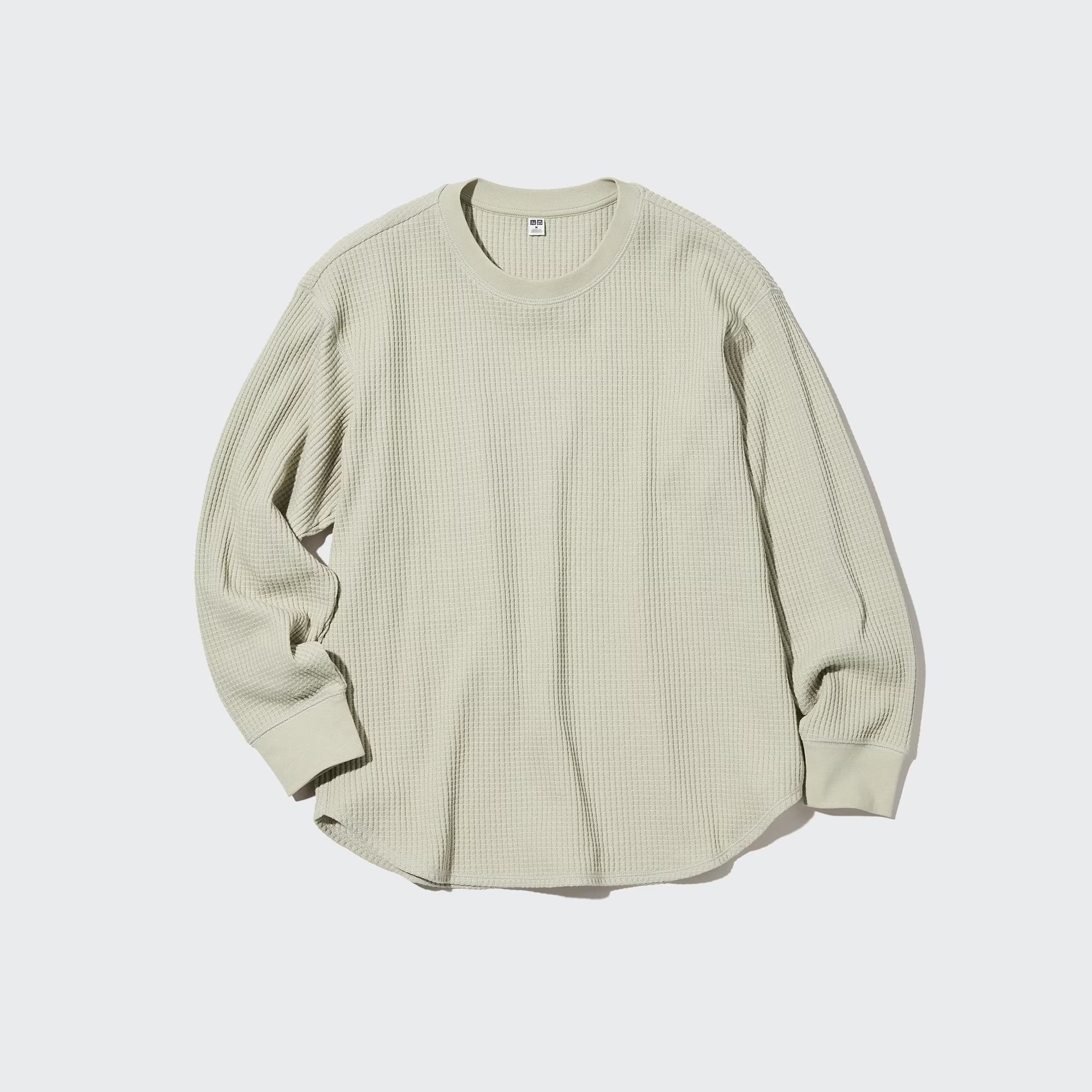 Waffle Crew Neck Long-Sleeve T-Shirt (Women) | UNIQLO US | UNIQLO (US)