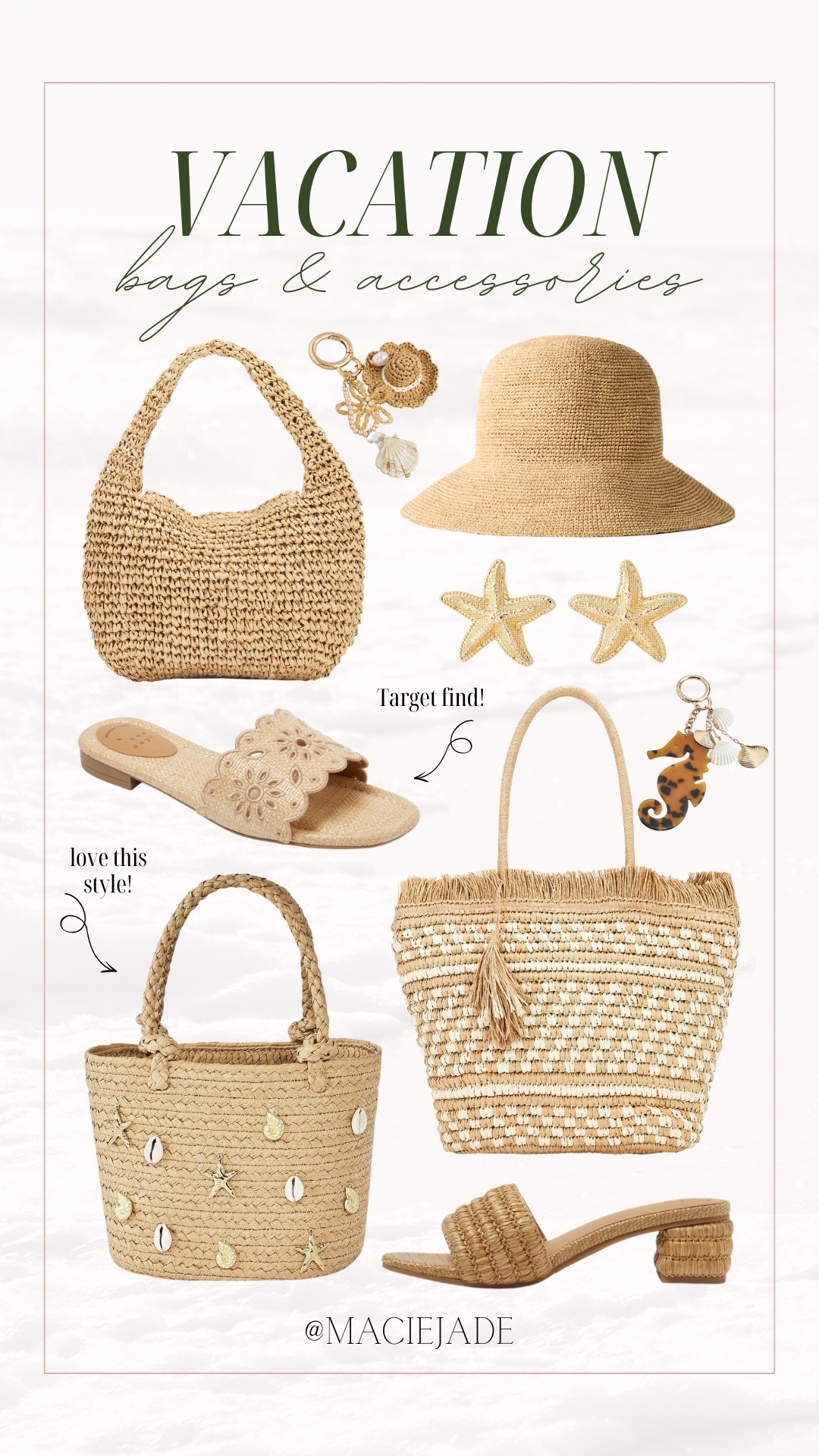 Trending now ☀️ loving these bags and accessories for vacay vibes and the summer! 😍 

Resort wear, vacation style, vacay style, resort style, summer bags, summer accessories, sun hat, summer sandals, vacation sandals, beach accessories, summer accessories, Target finds, beach bag, rattan bags, rattan tote bag

#LTKSeasonal #LTKTravel