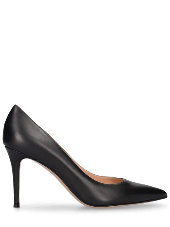 85mm gianvito leather pumps - Gianvito Rossi - Women | Luisaviaroma | Luisaviaroma