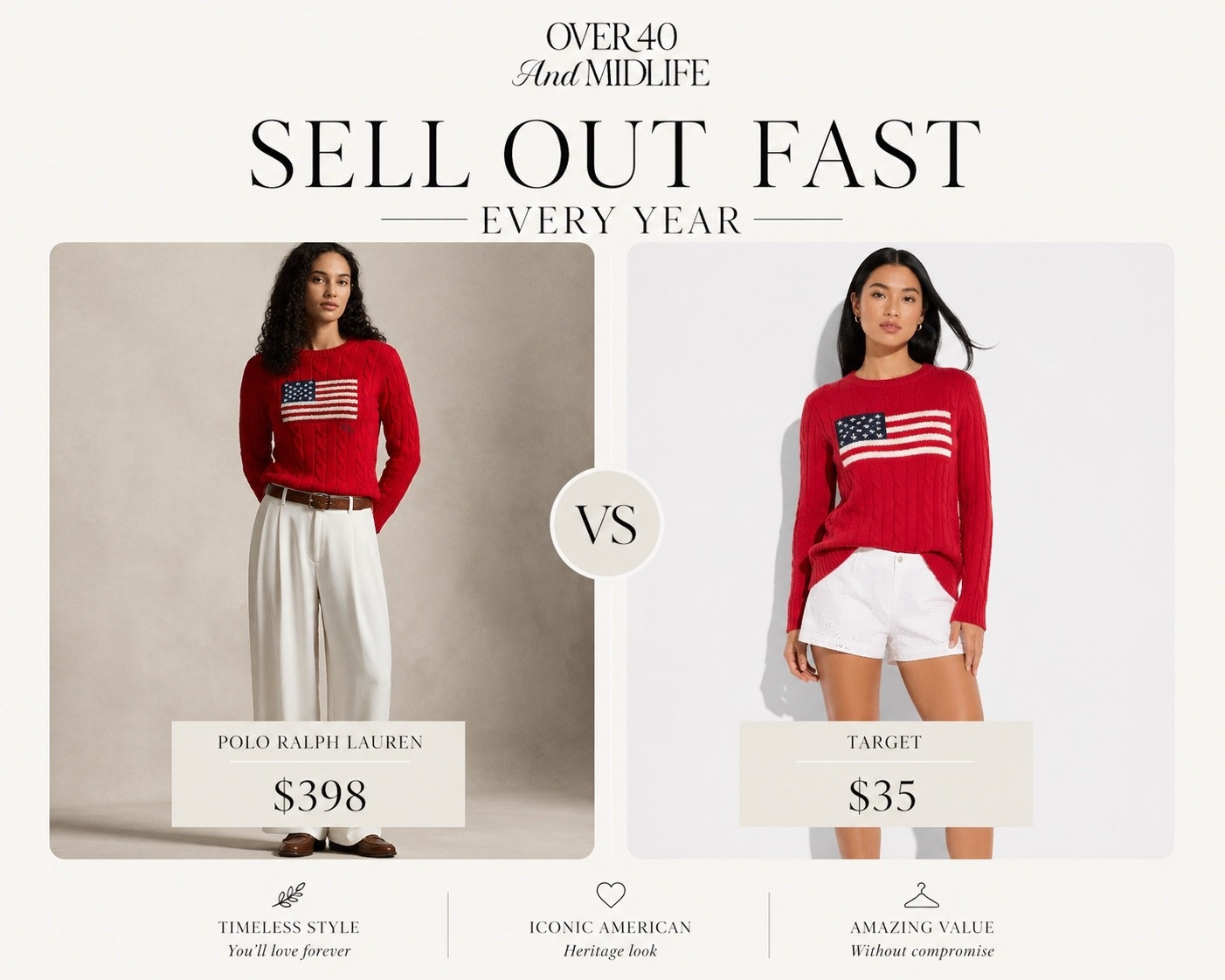  ✨Tap the bell, save and ❤️ for over 40 fashion, midlife style, midsize fashion and luxury looks for less. 

Iconic Flag sweater sells out FAST every year.. it just reworks for memorial eekend and beyond. (Size up if in between sizes.) 

👑"Helping you look good, feel good!" - Lindsey Denver


#LTKMidsize #LTKPlusSize #LTKOver40