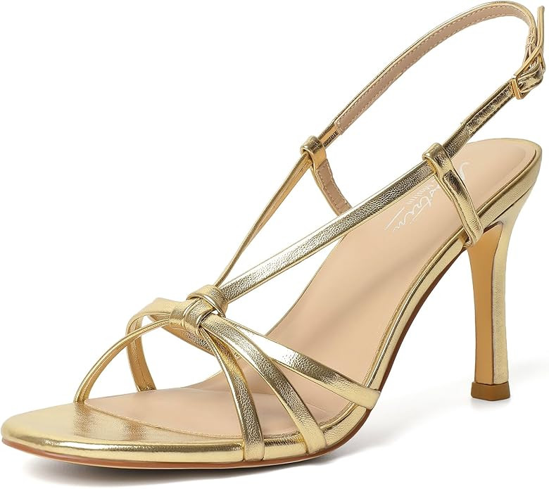 Mostrin Heels For Women Sexy Strappy Heels Comfortable Ankle Strap Heel Open Toe Stiletto High He... | Amazon (US)