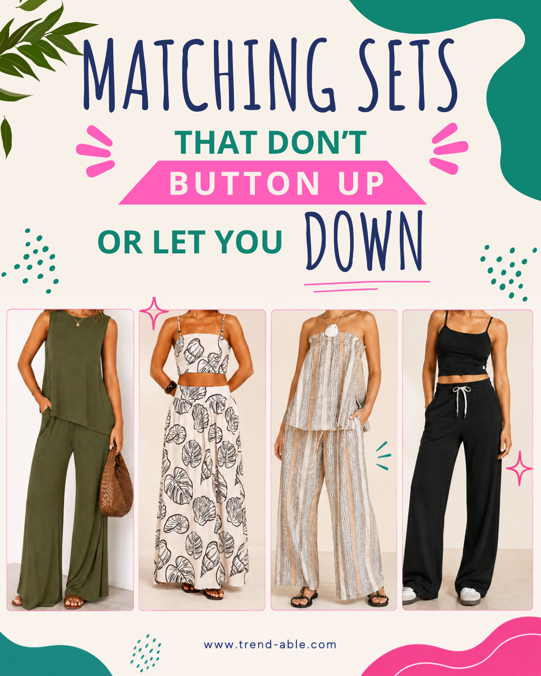 Getting dressed is so much easier when the outfit is already put together. These matching sets are comfortable, effortless, and perfect for warm summer days. I looked for styles with easy pull-on pants, relaxed fits, and no fussy buttons or zippers—making them great for everyday wear, travel, or simply staying comfortable while looking put together.

#MatchingSets #SummerStyle #TrendAble

#LTKootd #LTKSeasonal #LTKBeauty