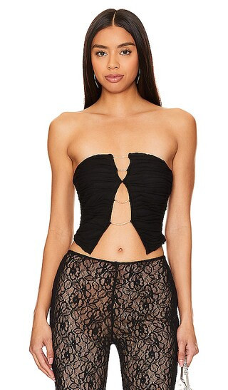 superdown Avian Strapless Top in Black. - size XL | Revolve Clothing (Global)