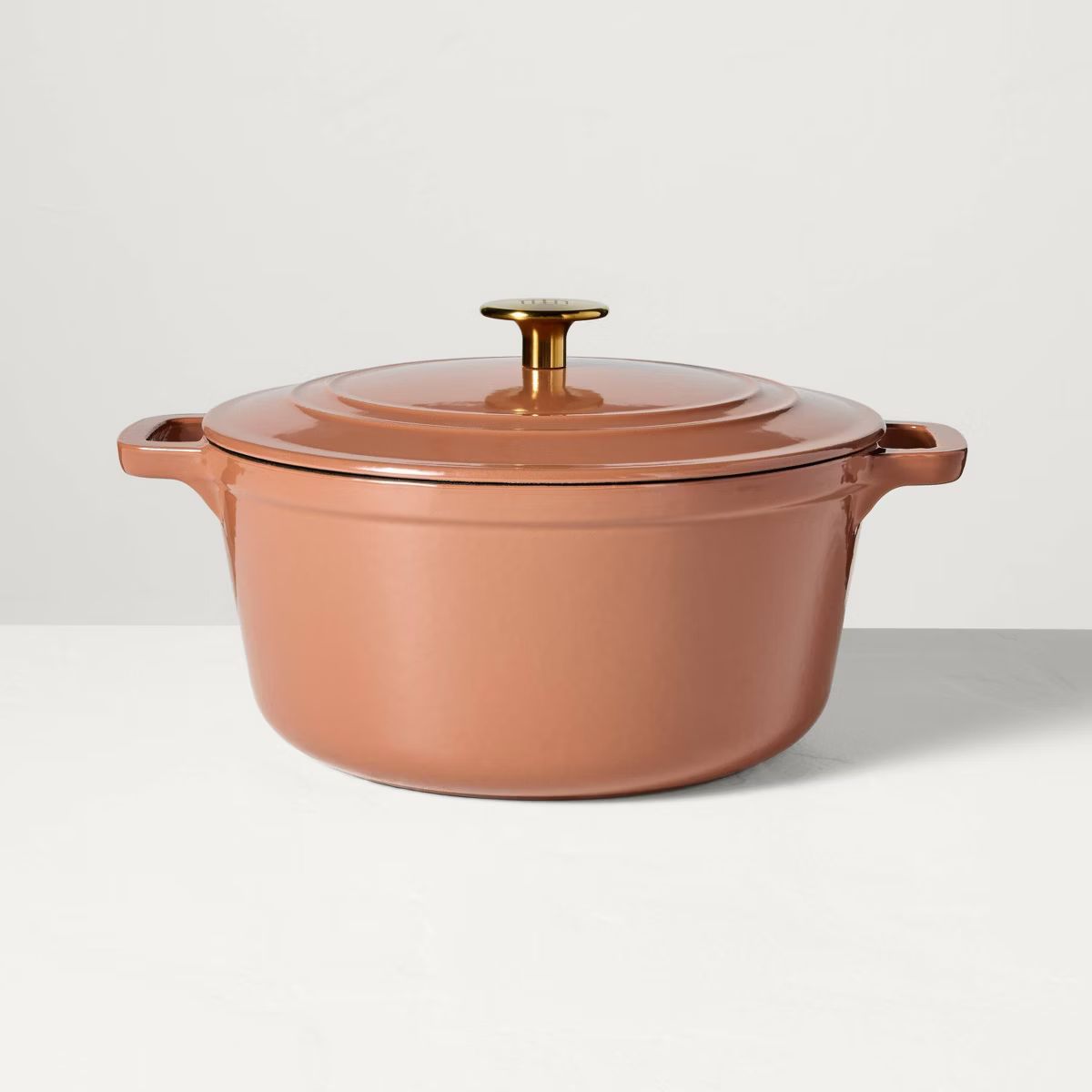 Enameled Cast Iron Dutch Oven Pumpkin Brown - Hearth & Hand™ with Magnolia | Target