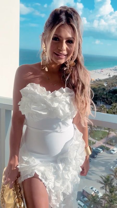 The perfect all white party dress in Miami! Would look amazing on a bride for a bachelorette party or even a second dress for your wedding ! 

#LTKGala #LTKSeasonal #LTKtravel