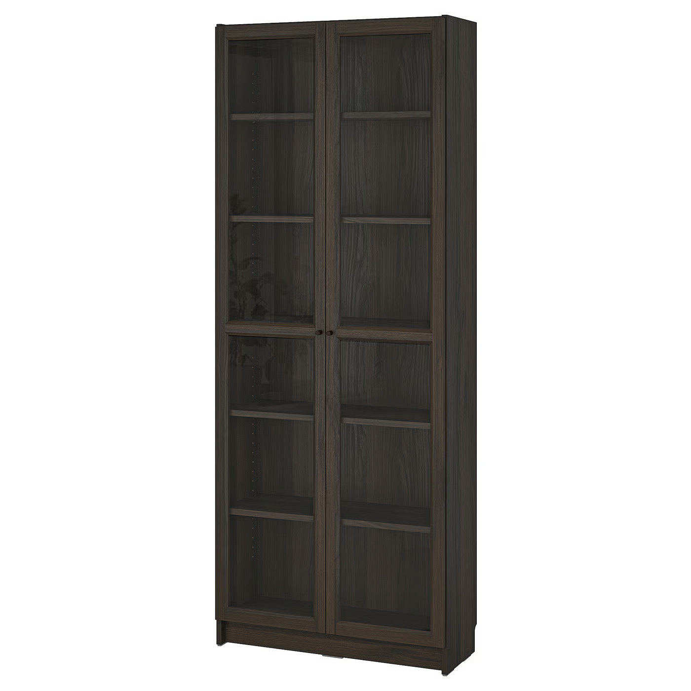 BILLY / OXBERG Bookcase w glass doors, dark brown oak effect, 31 1/2x11 3/4x79 1/2 " | IKEA US
