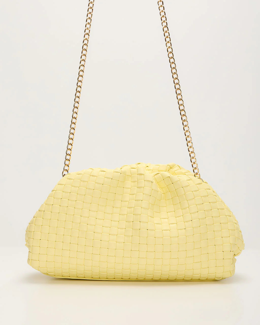 Janice Woven Leather Pouch Clutch | VICI