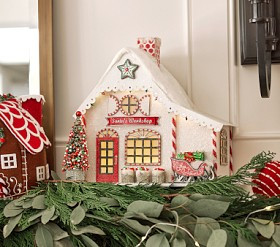 Classic Light-Up Santa's Workshop | Pottery Barn Kids