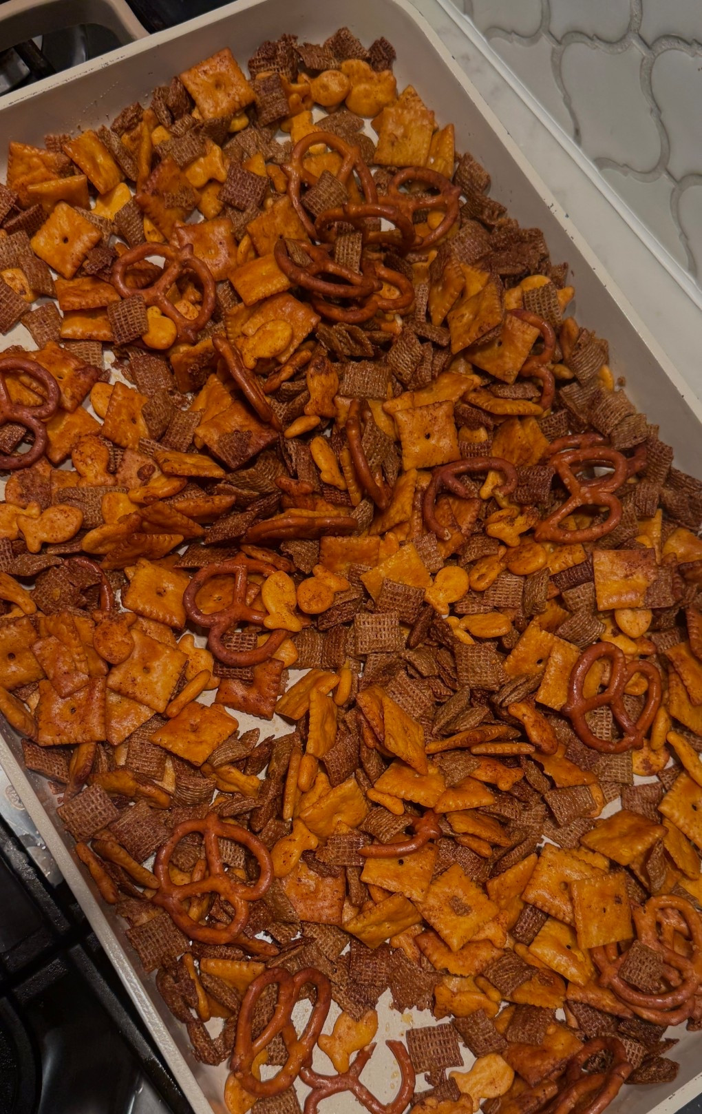 Bakes the yummiest Christmas snack mix on my our place baking sheet! They are having a huge sale right now! 

#LTKCyberWeek #LTKHoliday #LTKGiftGuide