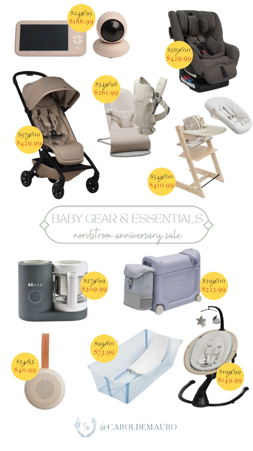 nordstrom anniversary sale, nsale, baby gear, baby essentials, newbon must haves, new mom essentials, baby monitor, , baby carrier, baby camera, baby car seat, baby stroller, baby high chair, sound machine, baby rocker, baby food maker, discounted, on sale

#LTKSaleAlert #LTKBaby