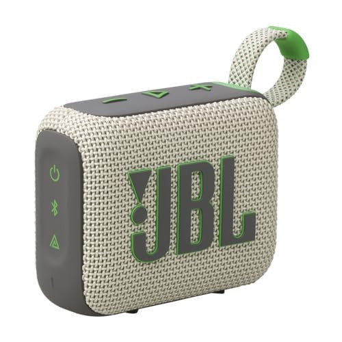 JBL Go 4 - Ultra-Portable, Waterproof and Dustproof Bluetooth Speaker, Big Pro Sound with Punchy bass, 7-Hour Built-in Battery, Made in Part with Recycled Materials (Sand) | Amazon (US)