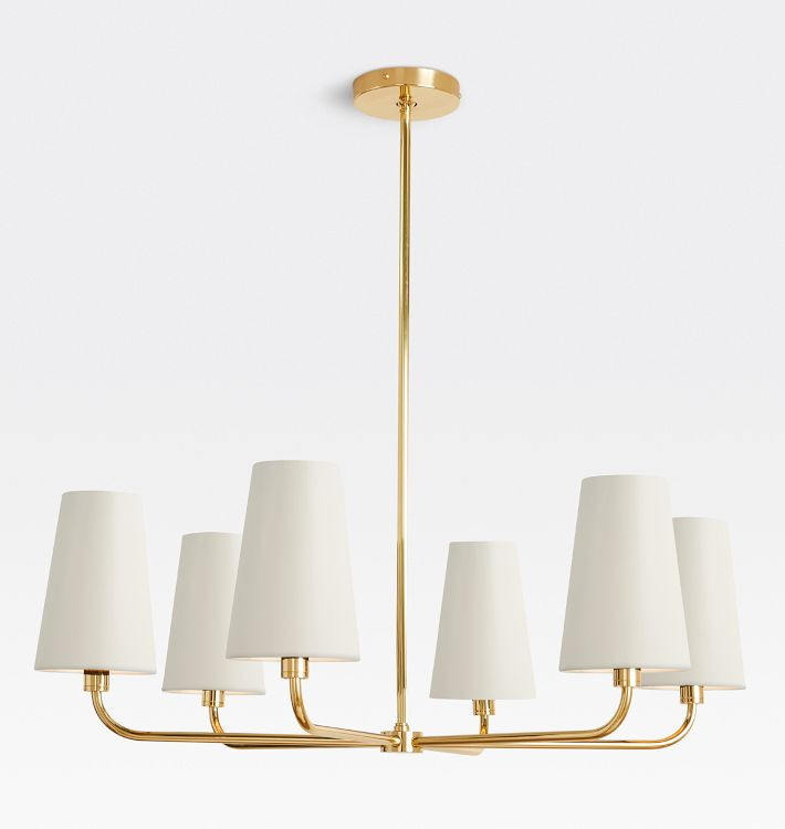 Ansel 6-Light Chandelier with Metal Shade | Rejuvenation