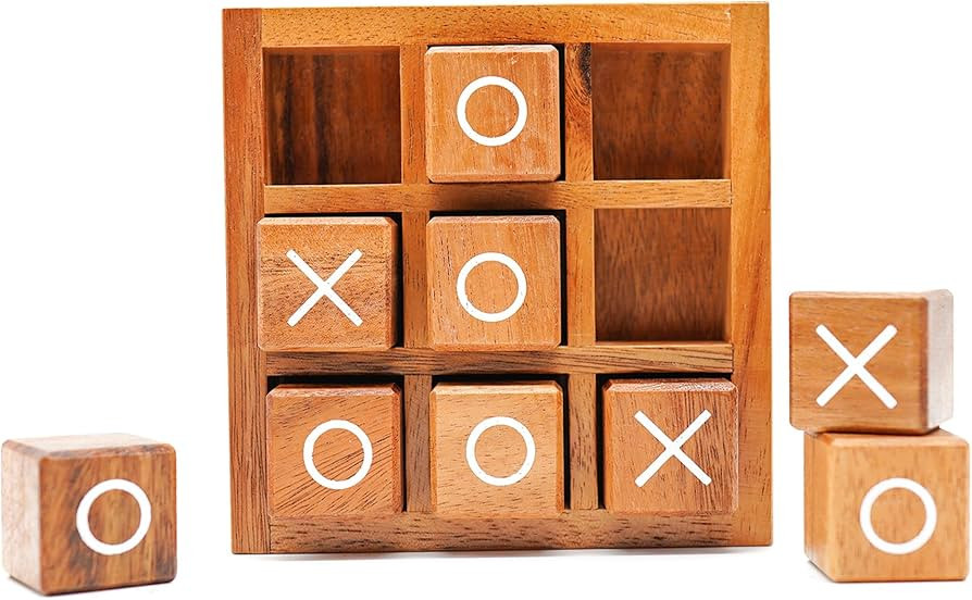 BSIRI Wooden XO Blocks (L) Tic Tac Toe Board Games - Ideal for Kids Games, Family Games and Game ... | Amazon (US)