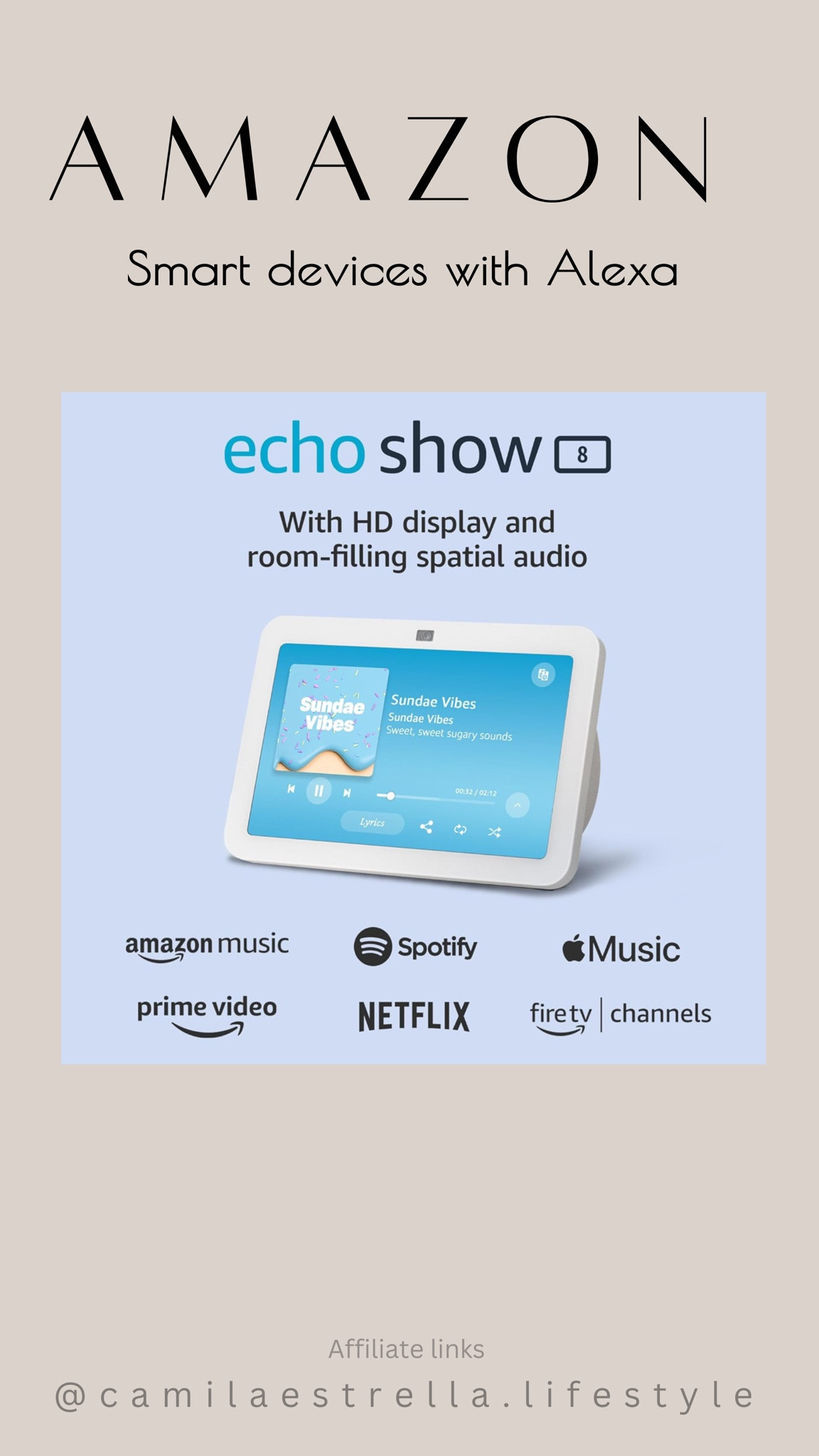 echo show 8 - smart device with Alexa 

#LTKHome #LTKSaleAlert #LTKSeasonal
