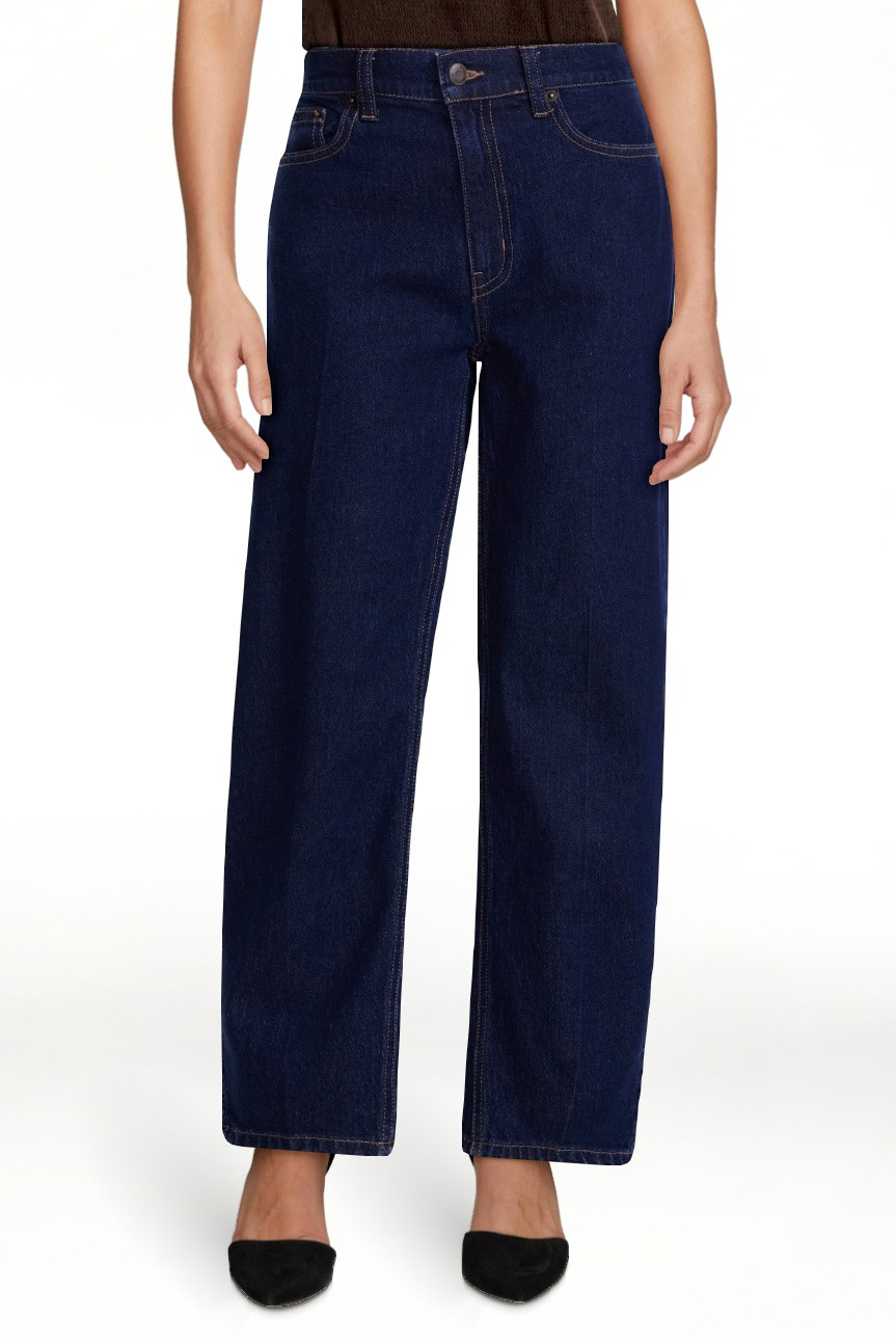 Scenario Women's and Women's Plus High Rise Tapered Barrel Crease Jeans, 27" Inseam, Sizes 0-28W | Walmart (US)
