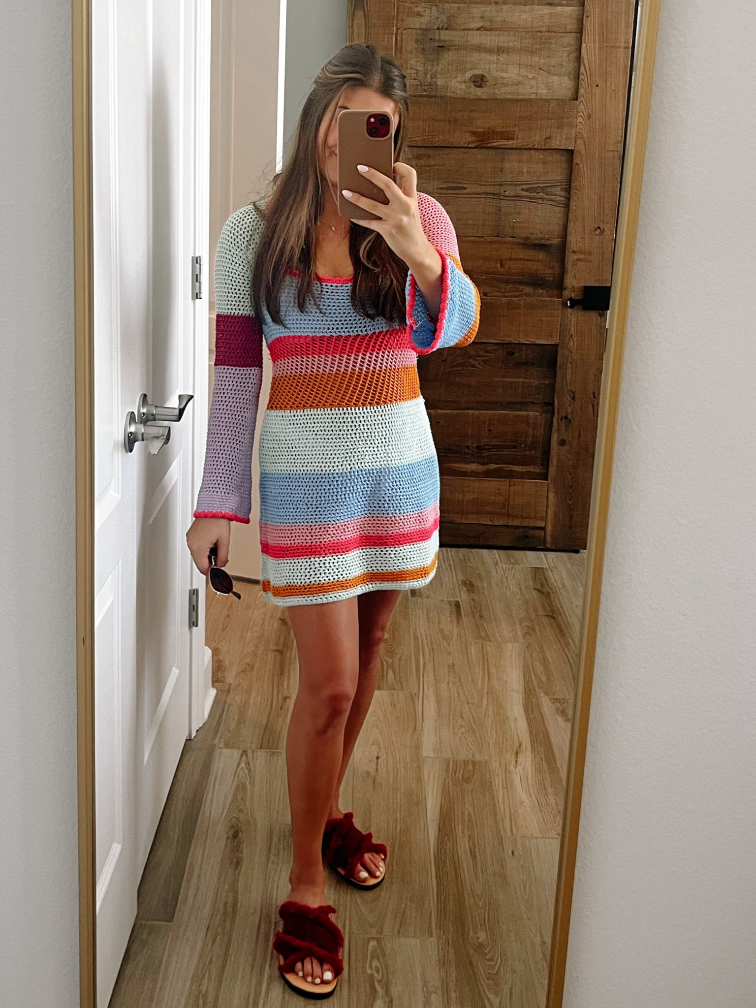 Beach day! I am wearing a size small which was a little on the large side. I washed and dried it and was able to shrink it enough to fit perfect 

Beach Cover Up, Colorful Coverup, Crochet, Long Sleeve Coverup, Amazon find, Mini Crochet, Summer style, under 40

#LTKunder50 #LTKswim #LTKFind