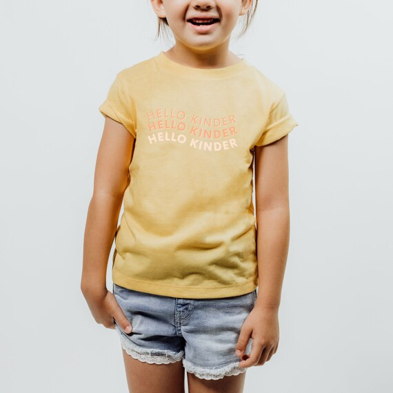 hello kindergarten shirt, back to school kindergarten shirt, first day of school, kindergarten gr... | Etsy (US)