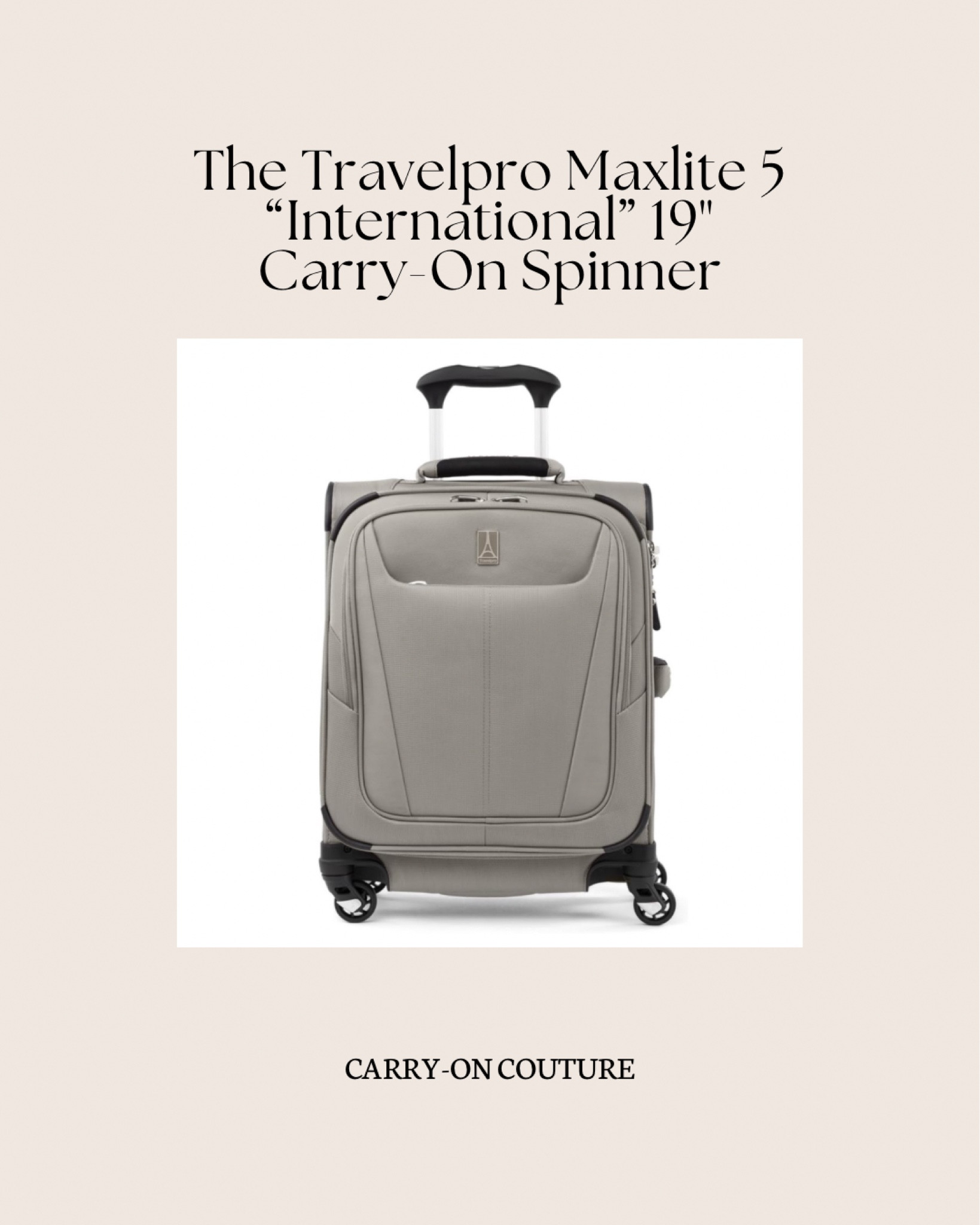 This Travelpro carry-on suitcase is a great option for those who prefer a soft shell.  It’s ultra-lightweight weighing in at 5.3 lbs. 

#LTKover40 #LTKtravel
