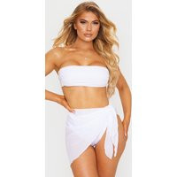White Chiffon Tie Side Beach Sarong | PrettyLittleThing CAN