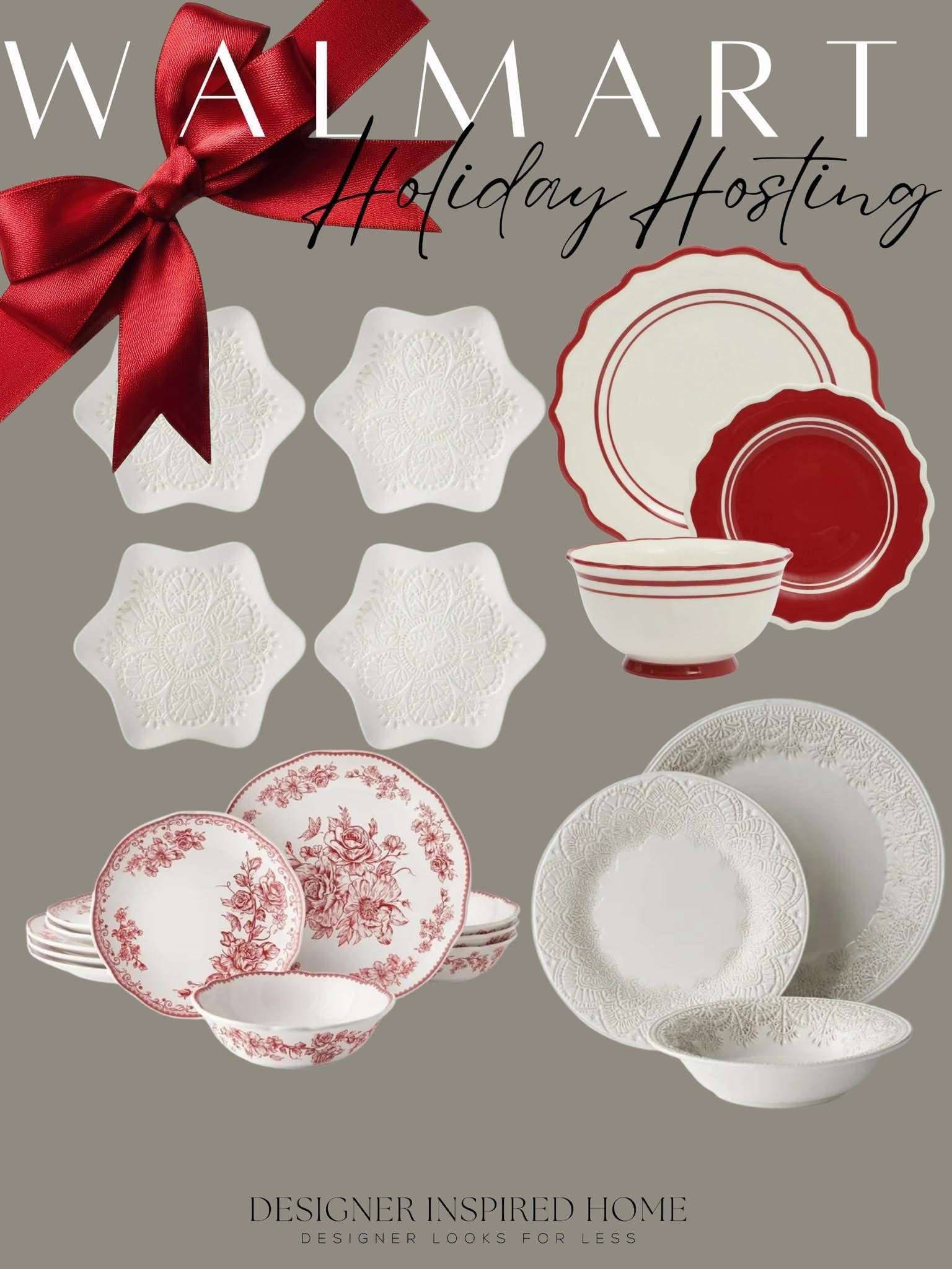 Walmart holiday hosting dinnerware! 

#LTKSeasonal #LTKHoliday #LTKHome