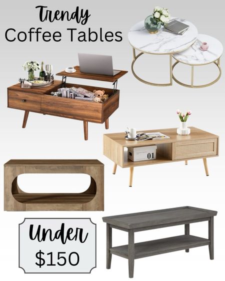 I’m looking for a new coffee table for the family room and I’m trying g to stay under $150 for my budget. Here are some trendy coffee table styles I found. I think I’m going with one where part of the table raises up so you can eat or work on a laptop from your couch!

#LTKhome