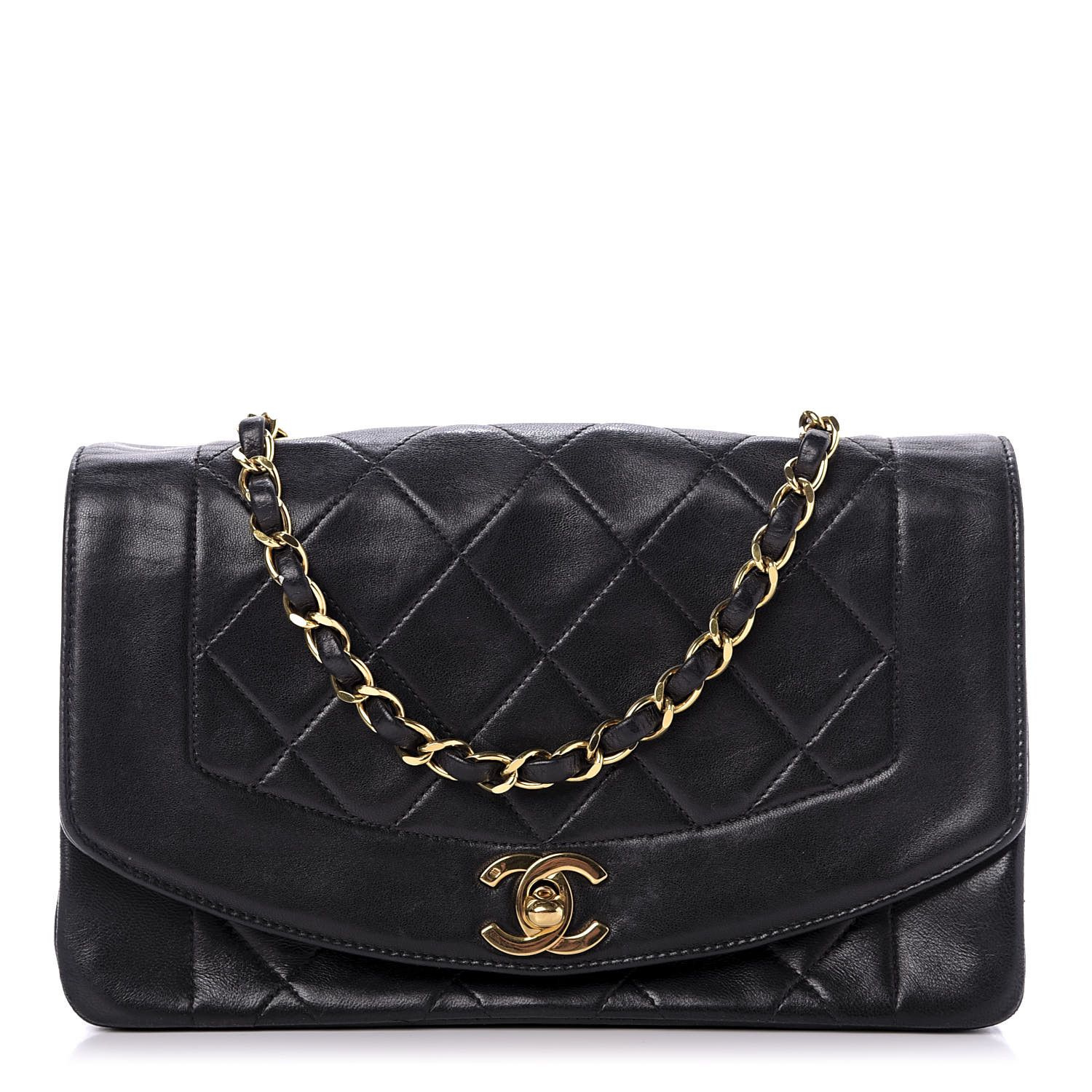 Lambskin Quilted Small Single Flap Bag Black | Fashionphile